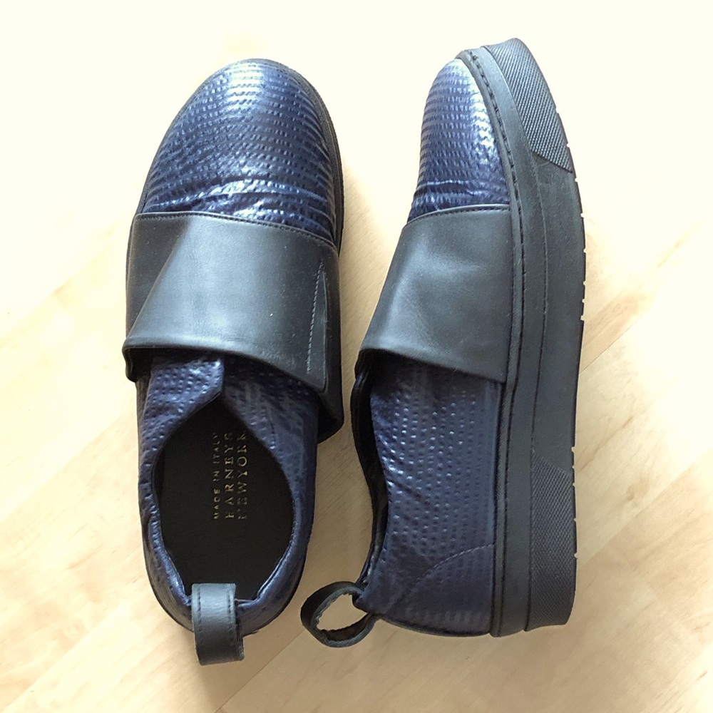 Barneys New York Platform Slip-Ons